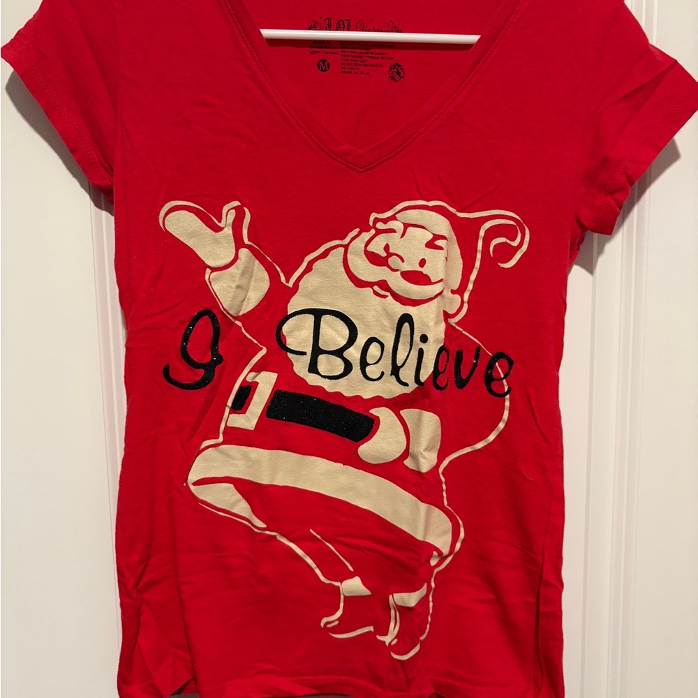 L.O.L. Vintage Red 'I Believe' Santa Top
